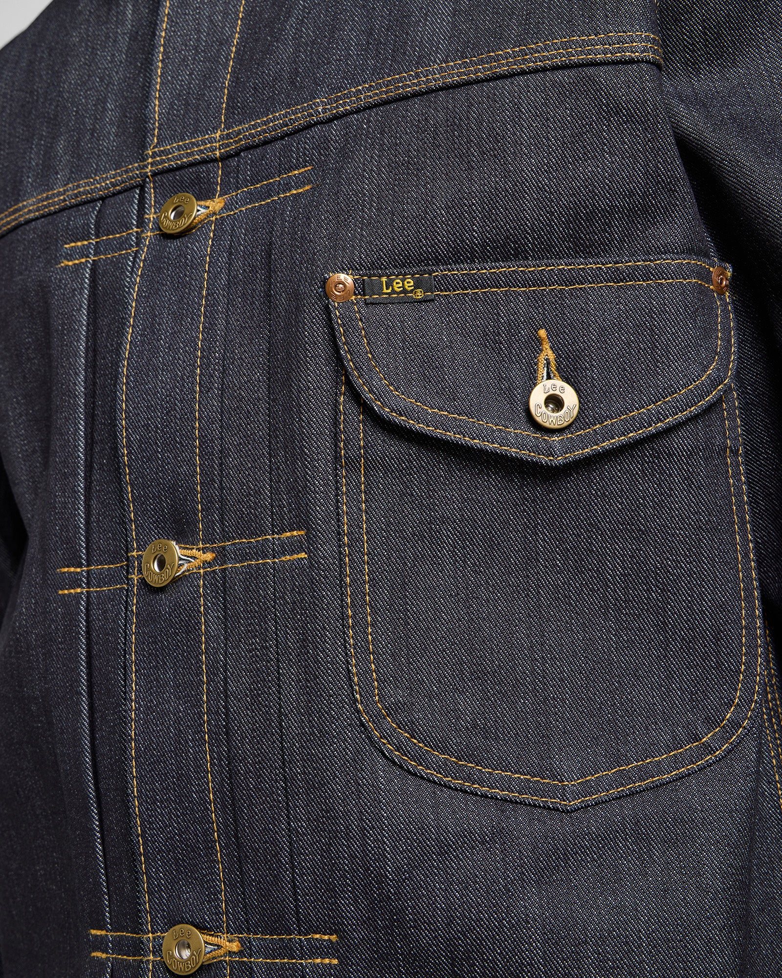 Lee 101 Selvedge Denim Boxy Cowboy Jacket Dry Blue