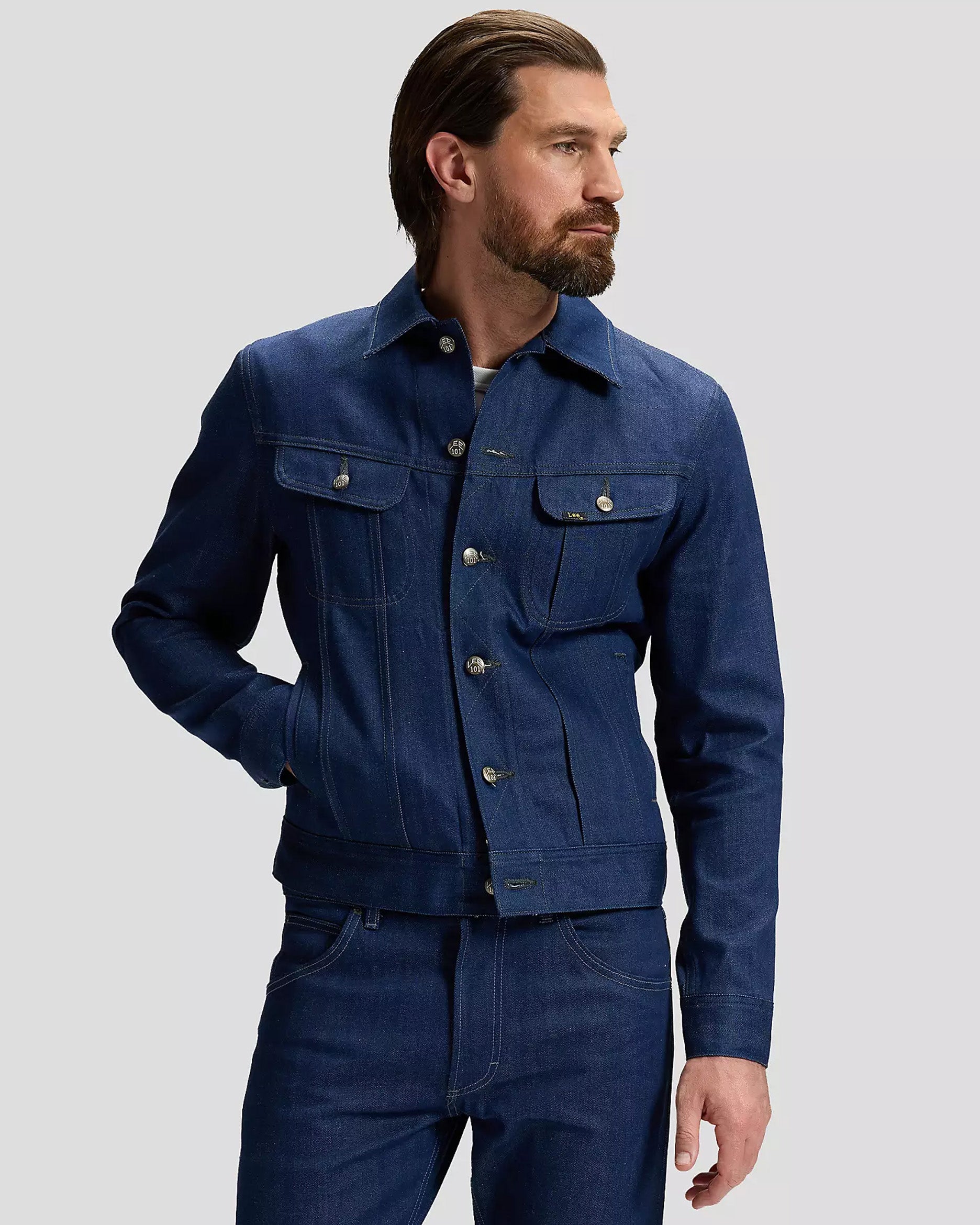Lee 101 Made In Japan 11.75oz Selvedge Regular Rider Jacket - Dry Red