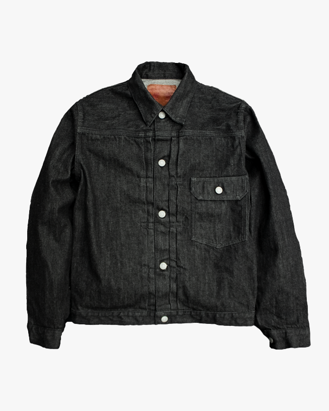 ジャケット・アウター FULL COUNT 2107BK Type1 Black Denim Jkt Fullcount 2107BK 13.7oz Selvedge Type I Denim Jacket - Black Onewash