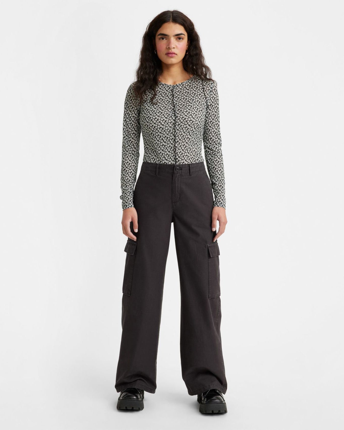 Levi's® Womens Baggy Cargo Pants - Meteorite