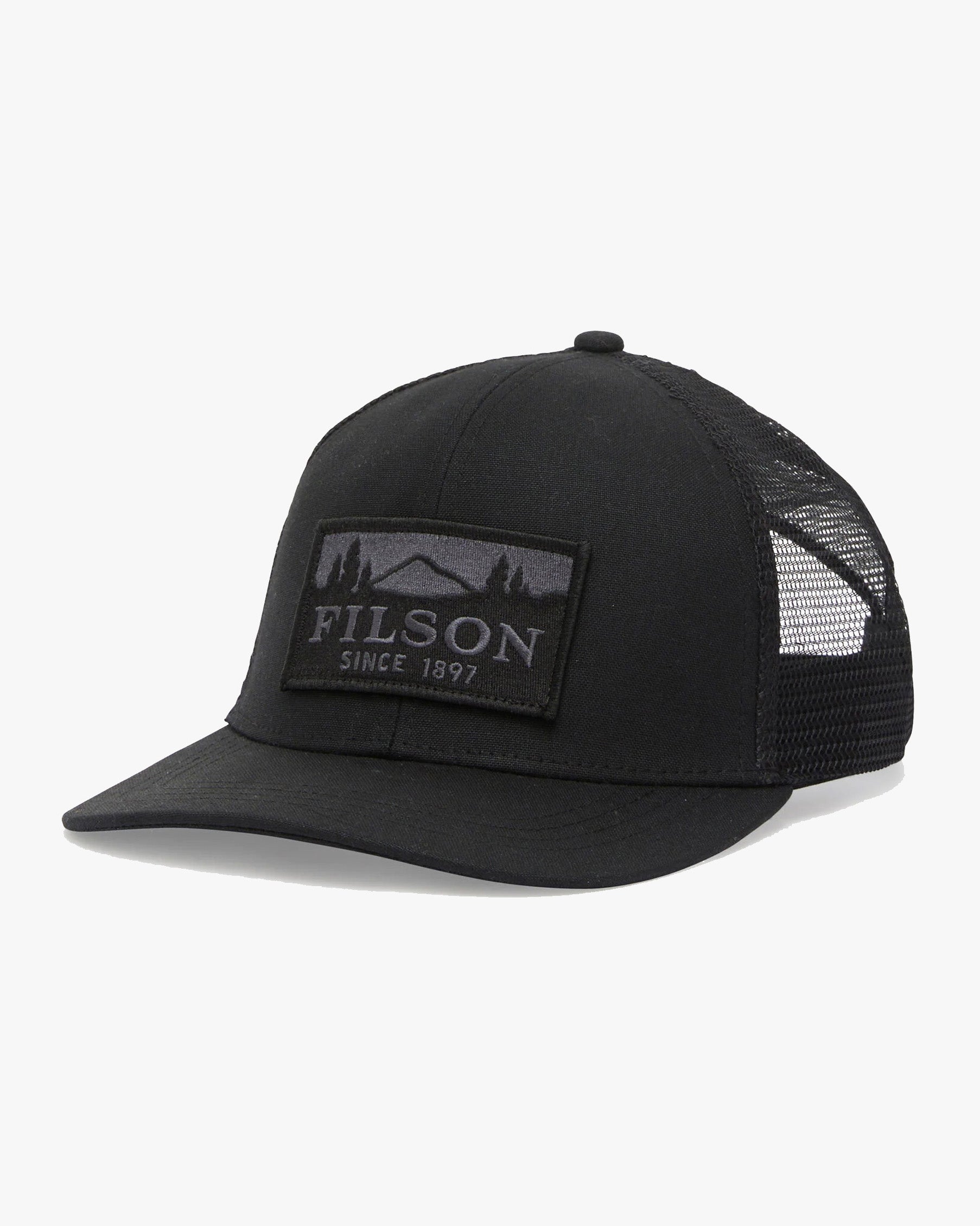 Filson Scenic Waxed Logger Mesh Cap - Black