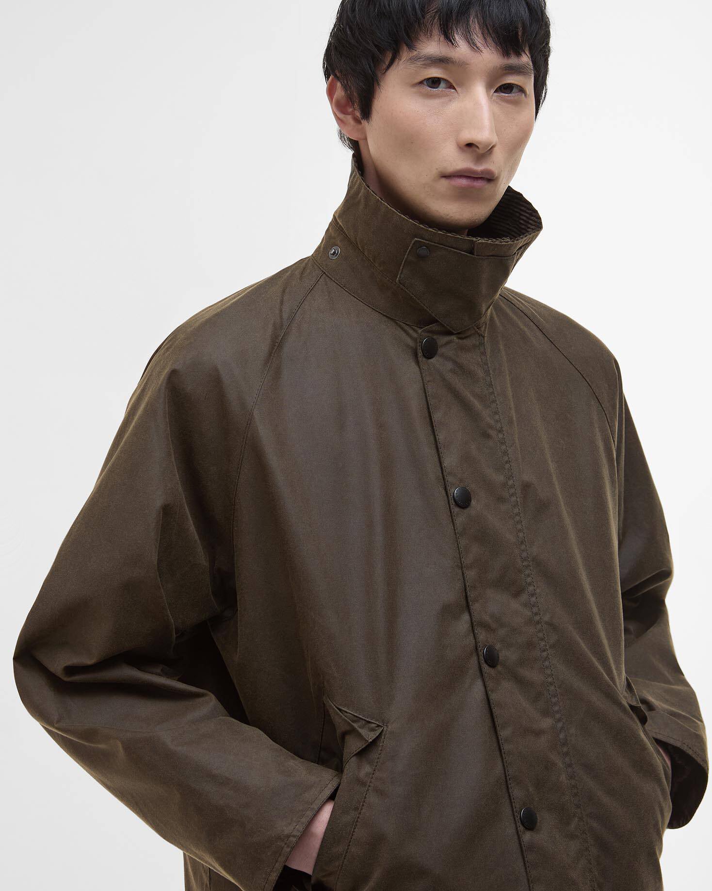 Barbour Heritage Oversized Transport Wax Jacket - Beech