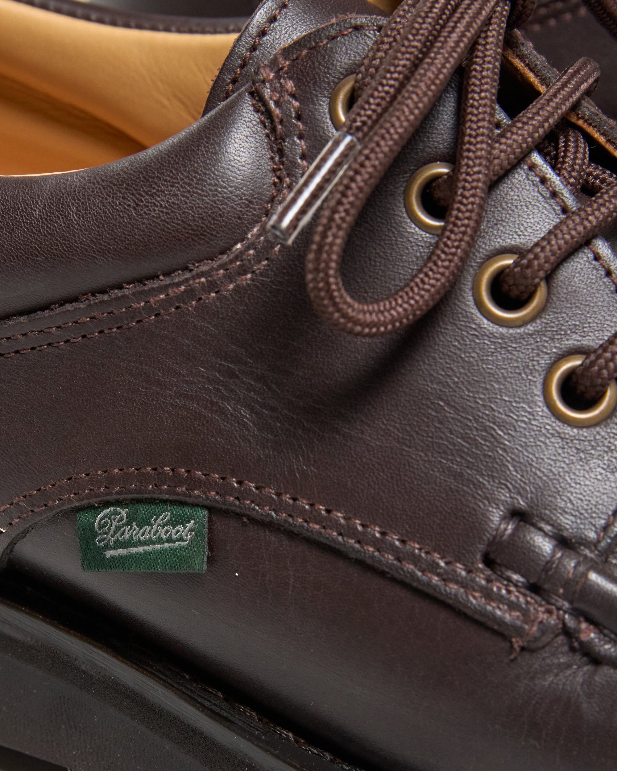 Paraboot Thiers Piped Seam Derby Shoe - Lisse Kenya / Sport Marron