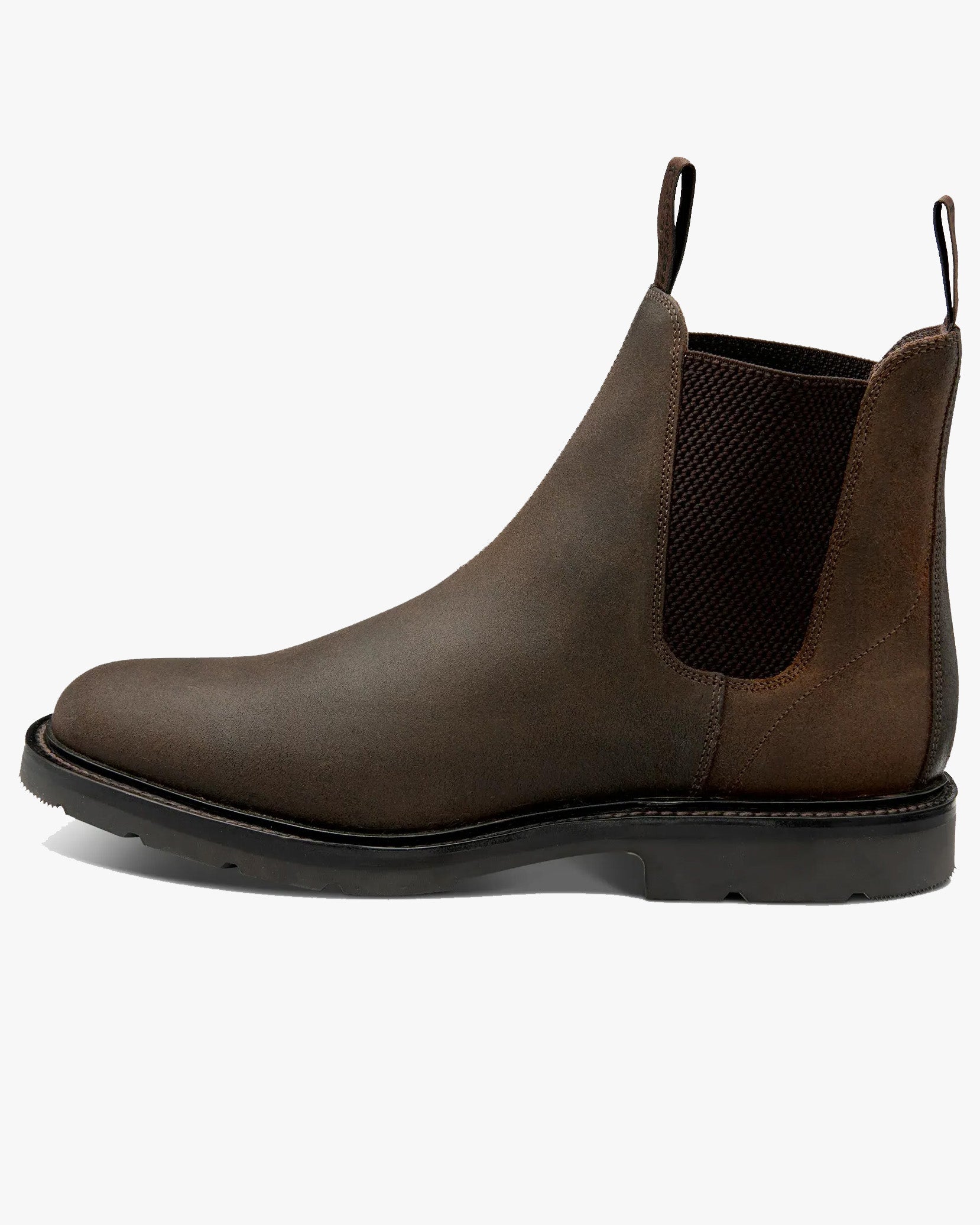 Loake 1880 Classic Tintagel Chelsea Boots - Brown Waxed Suede