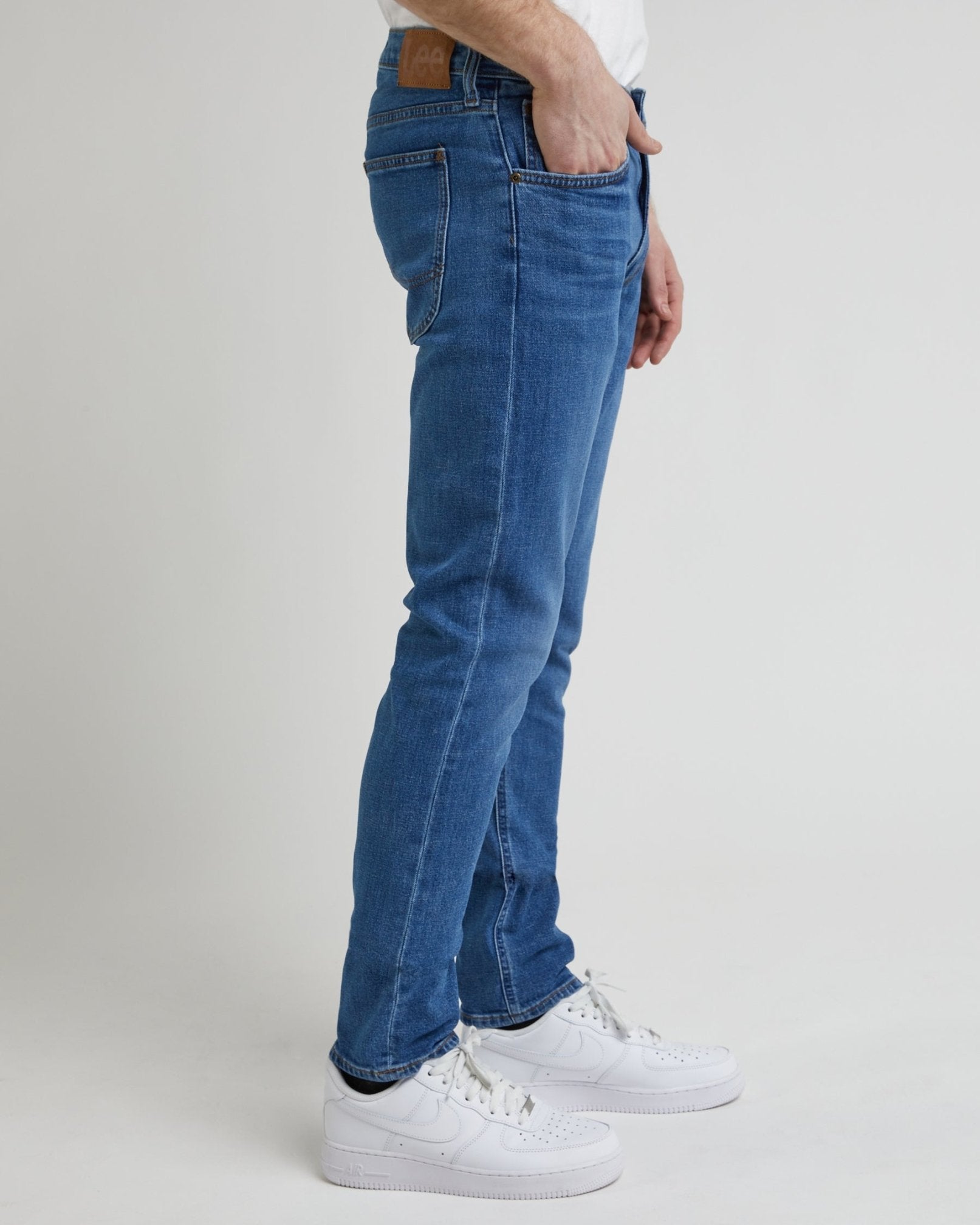 Lee Luke Slim Tapered Mens Jeans - Blue Shadow Mid â JEANSTORE