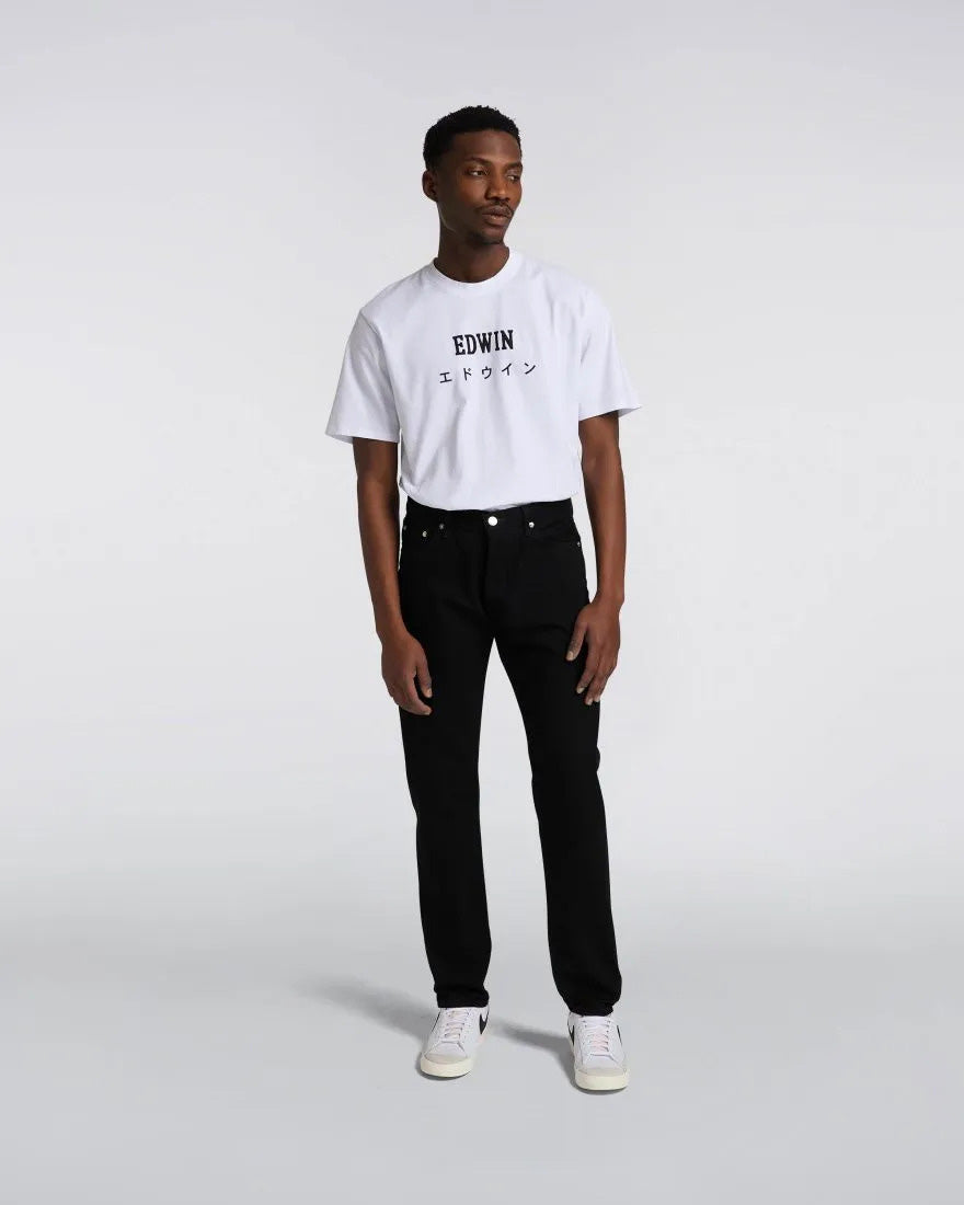 Edwin Made In Japan Regular Tapered Jeans - Black Unwashed