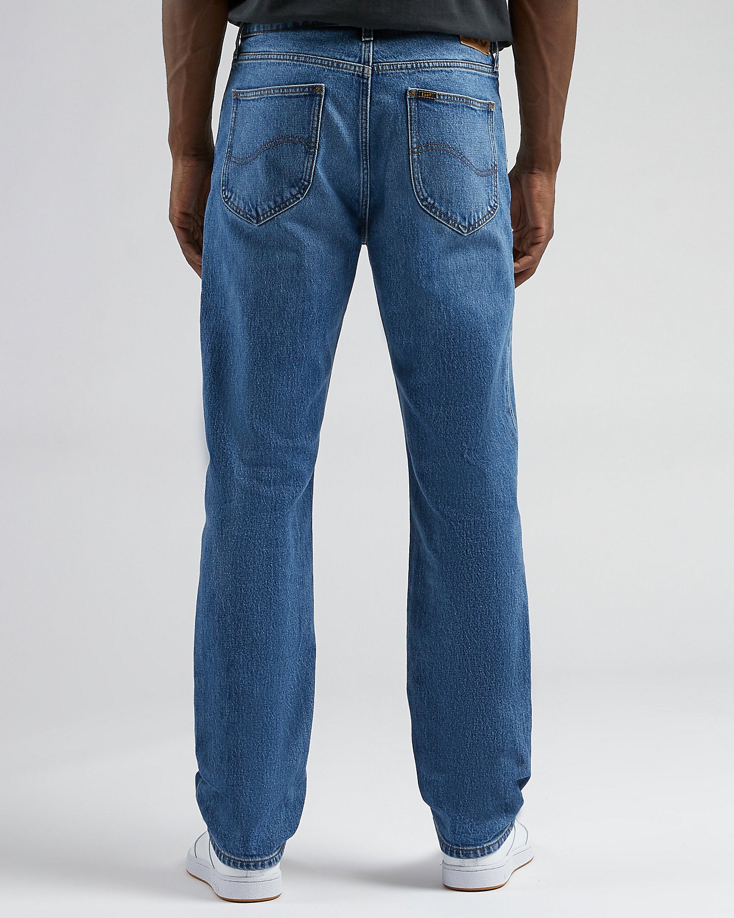 Lee West Relaxed Straight Mens Jeans Into The Blue Worn