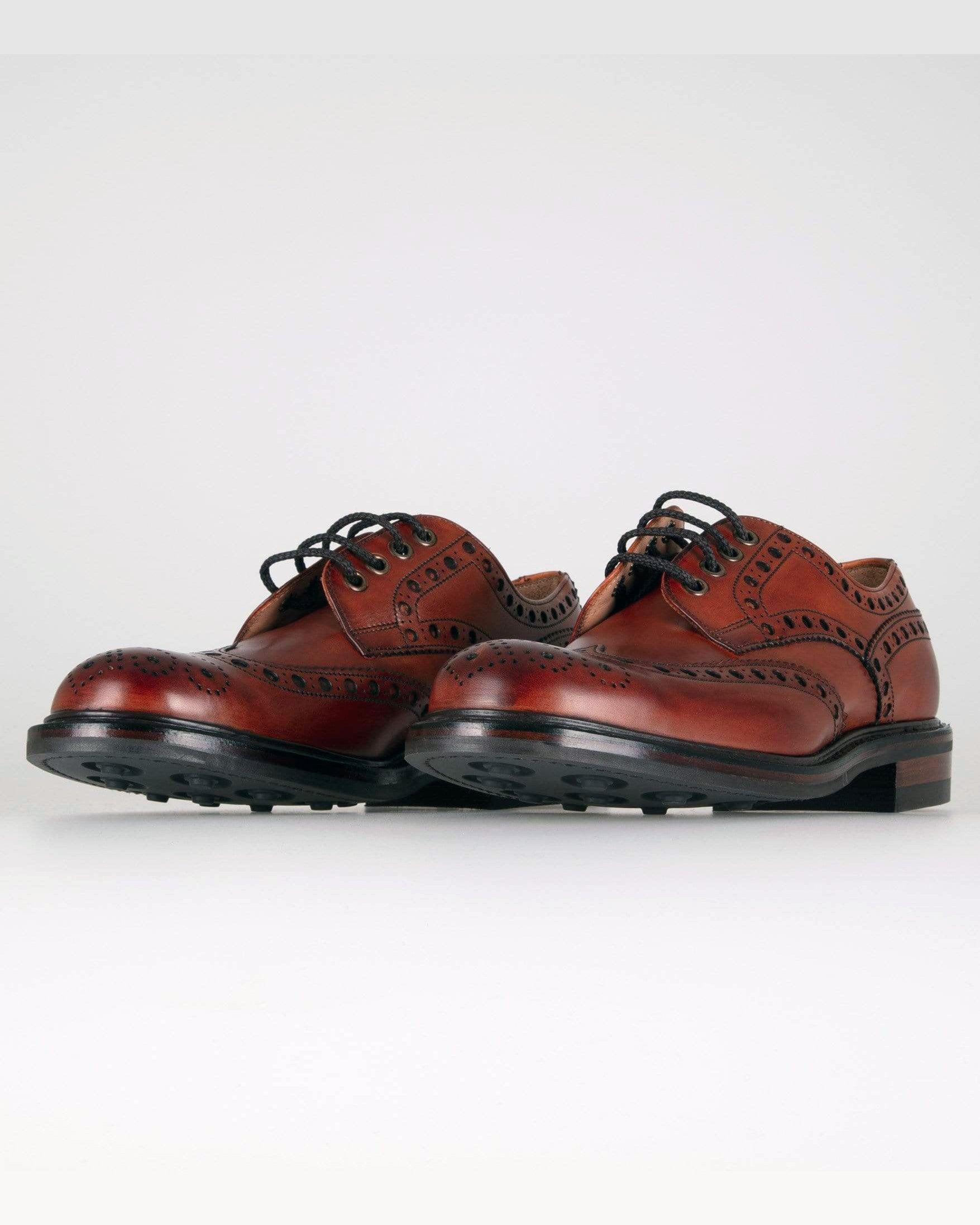 Cheaney Avon R Wingcap Derby Brogue - Dark Leaf Calf Leather