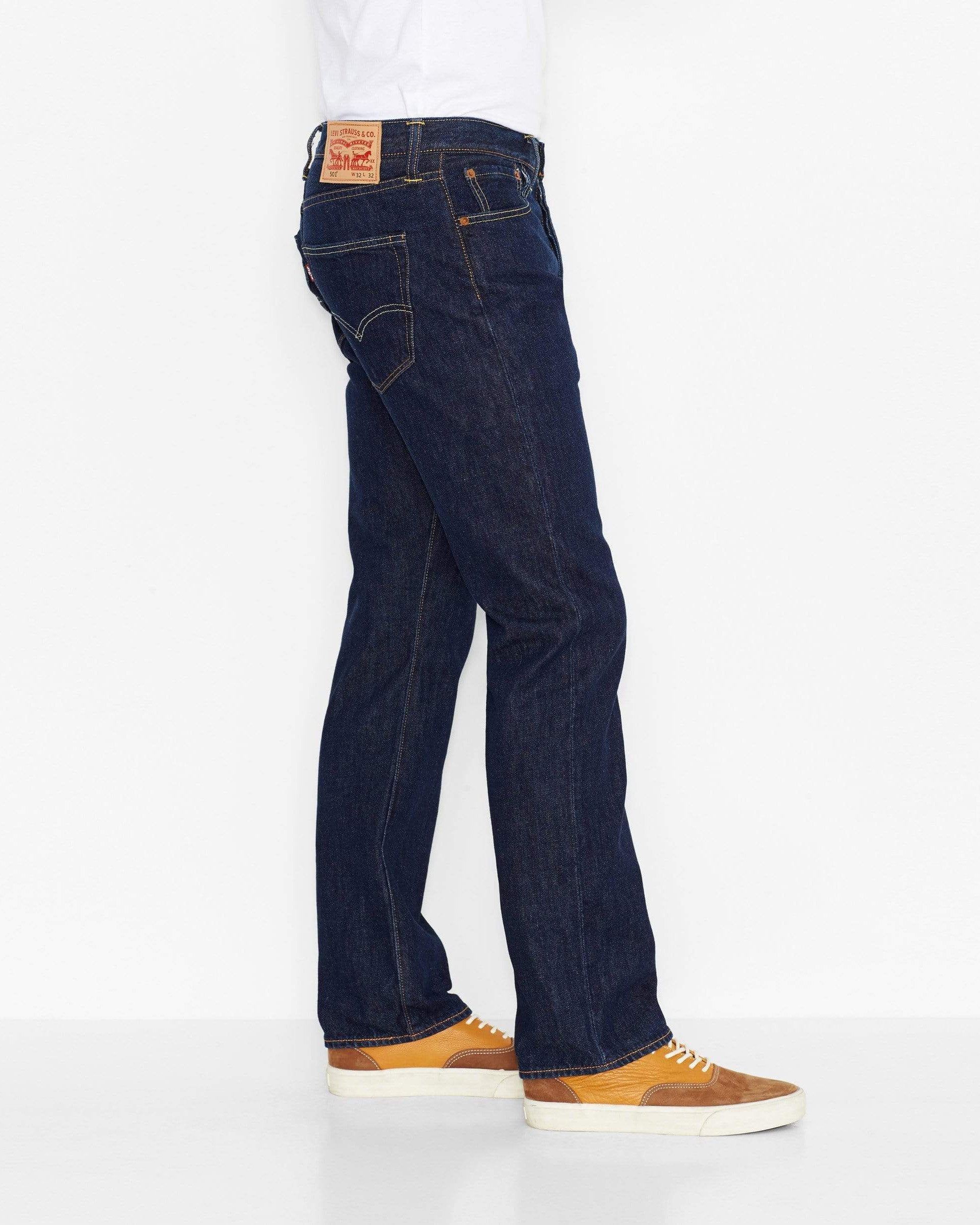 Levis 501 Original Regular Fit Mens Jeans - Onewash Blue - and Street Fashion from Jeanstore