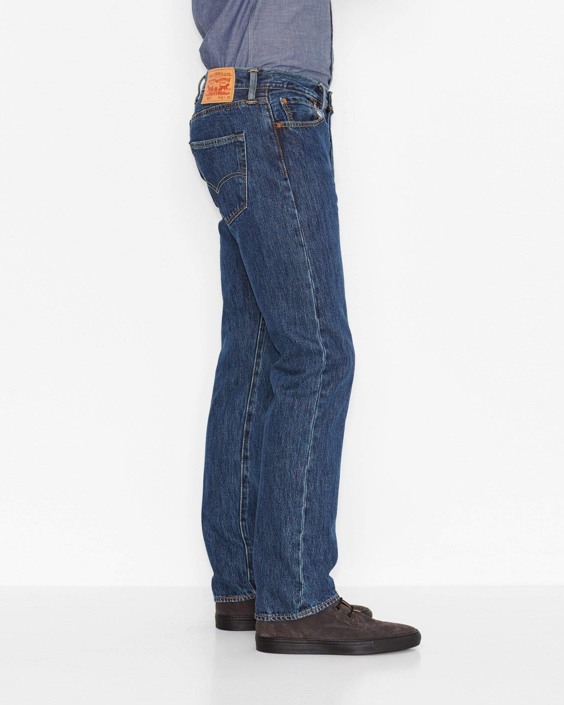 Levis 501 Original Regular Fit Mens Jeans Stonewash Blue Jean