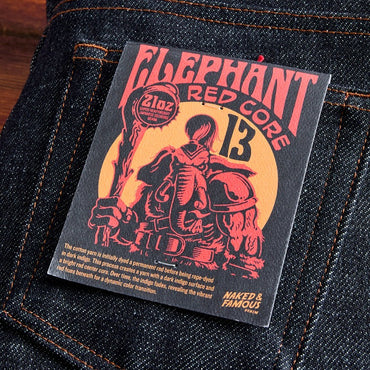Elephant Denim Meets Color Core: The Birth of the Elephant 13 - Red Core