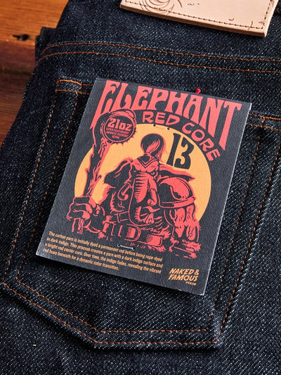 Elephant Denim Meets Color Core: The Birth of the Elephant 13 - Red Core
