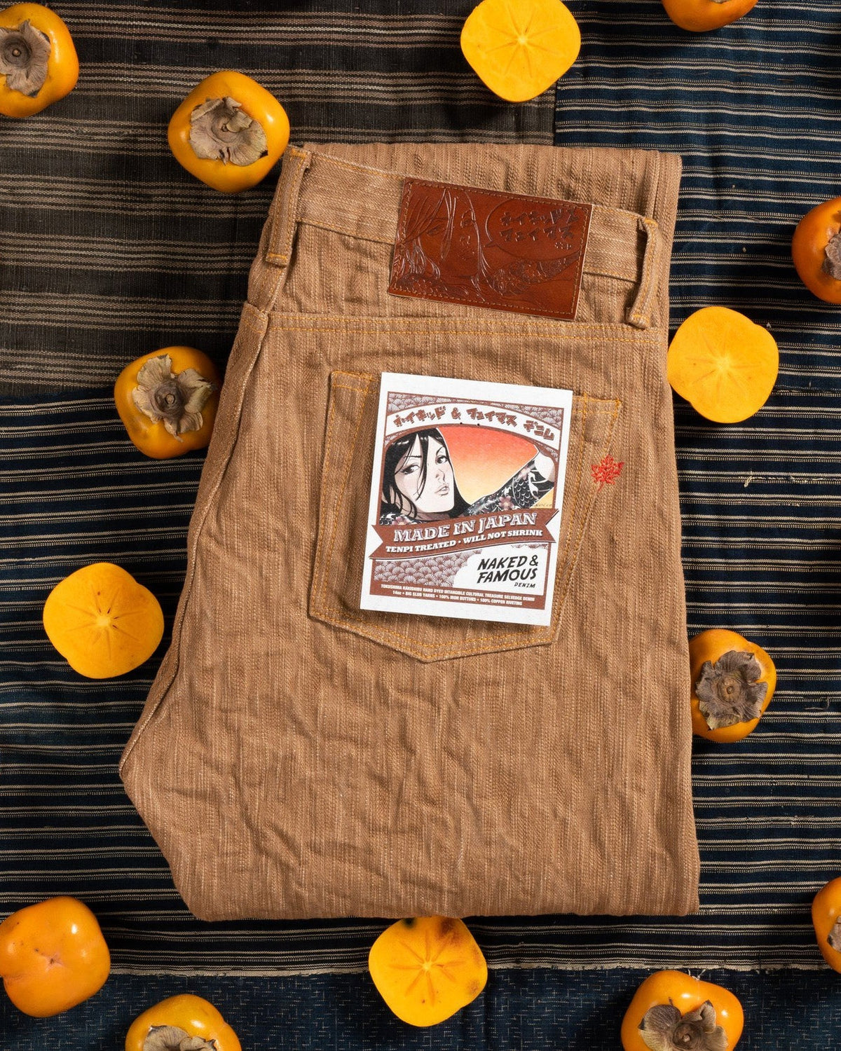 MIJ11 - Kakishibu Hand Dyed Selvedge