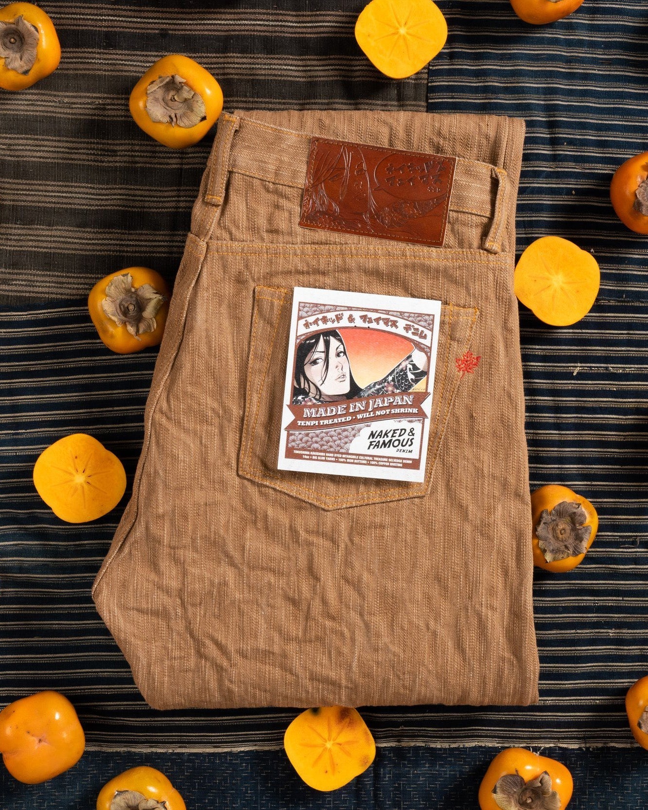 MIJ11 - Kakishibu Hand Dyed Selvedge