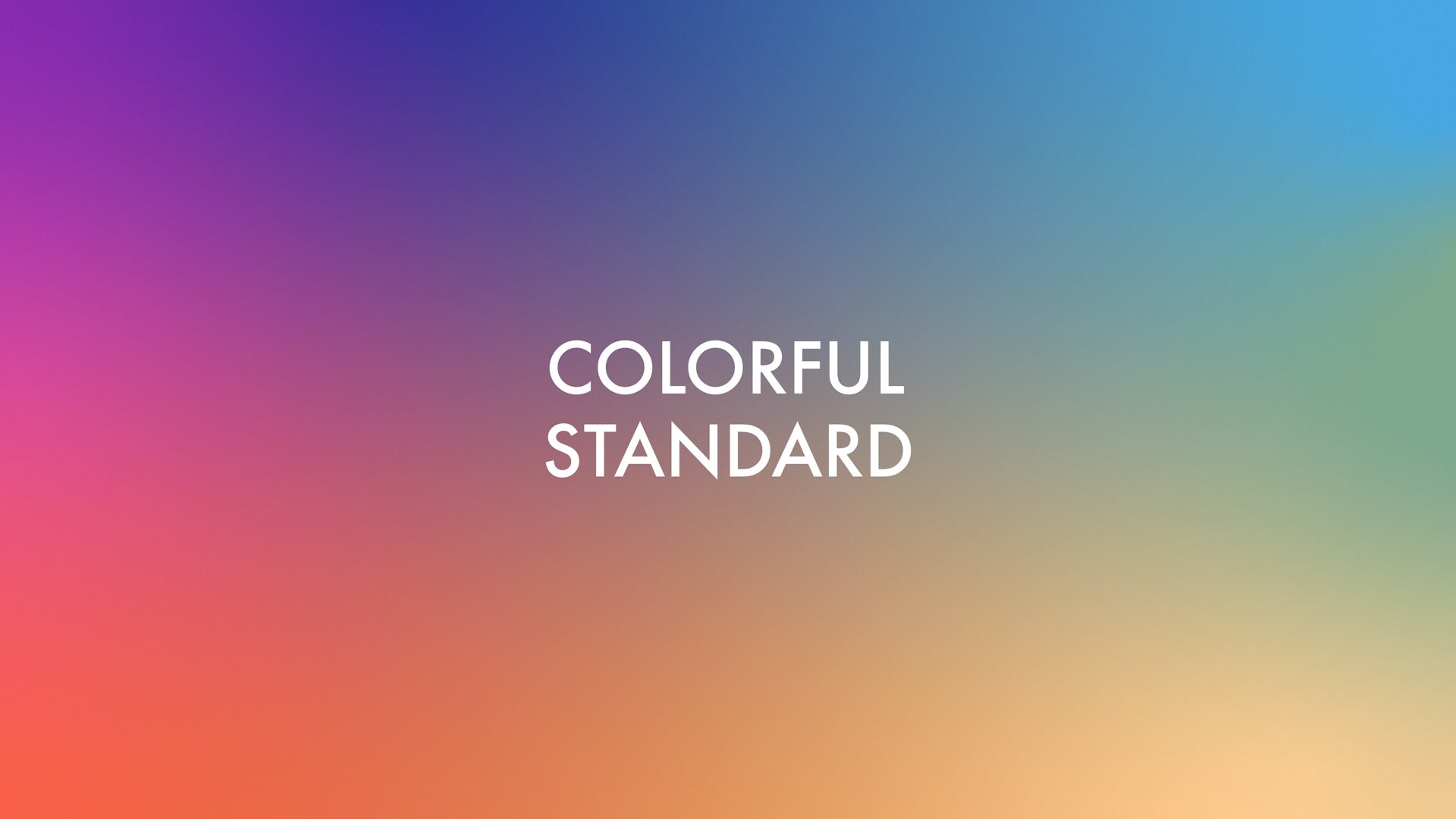 Live Sustainably with Colorful Standard