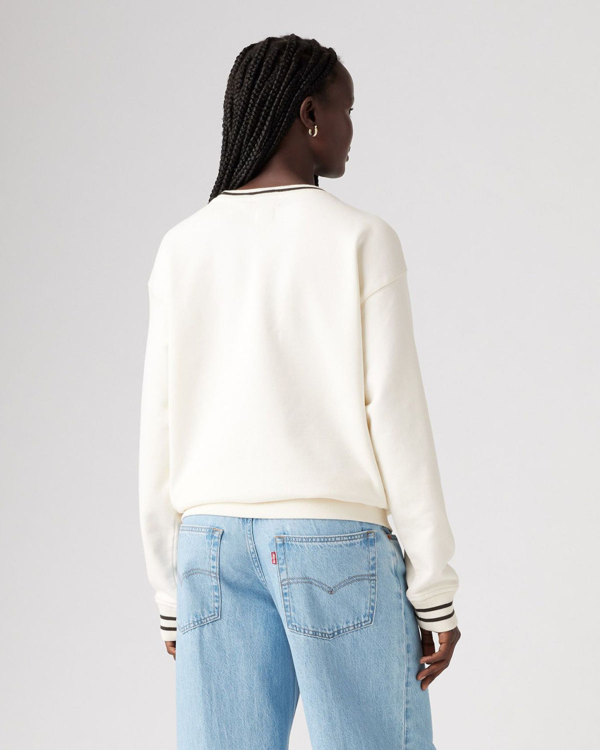 Levi's® Womens Heritage Sport Crew Sweat - Archival Script / Egret | Levi's® Sweaters & Knitwear | JEANSTORE