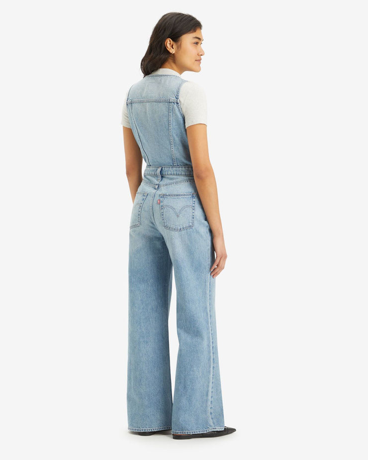 Levi's® Womens Denim Vest Wide Leg Jumpsuit - Dive Deep