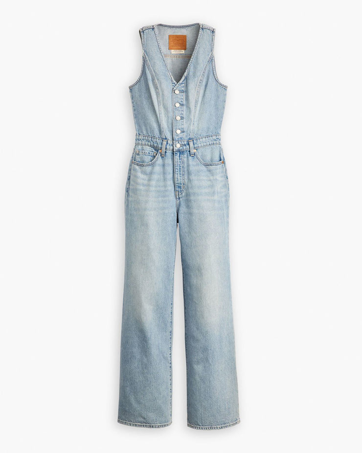 Levi's® Womens Denim Vest Wide Leg Jumpsuit - Dive Deep