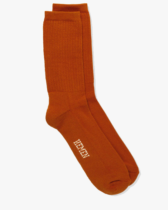 Hemen Biarritz HMN04 Organic Cotton Rib Sport Socks - Copper | Hemen Biarritz Socks | JEANSTORE