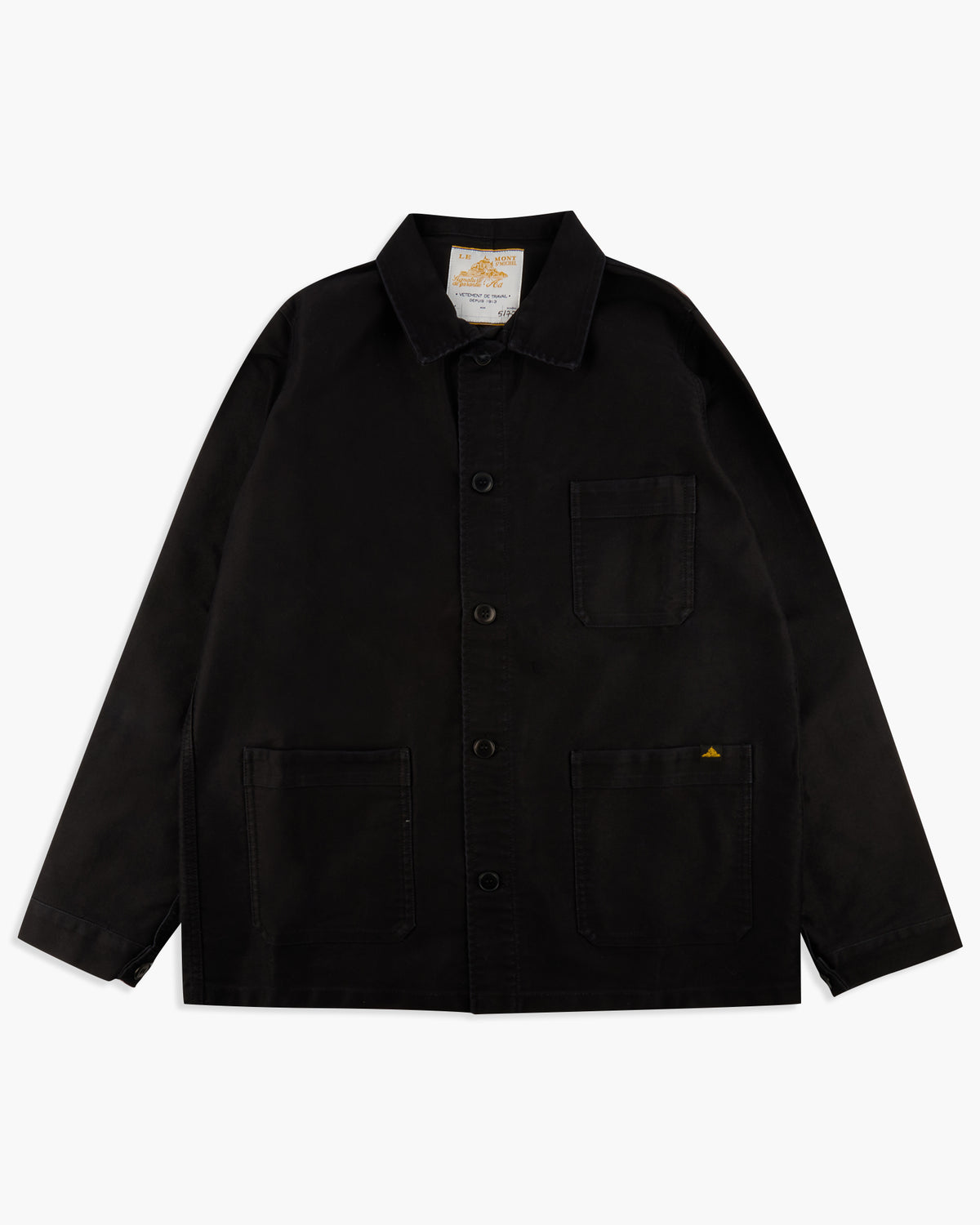 Le Mont St Michel Moleskin Authentic Work Jacket - Black | Le Mont St Michel Jackets & Coats | JEANSTORE