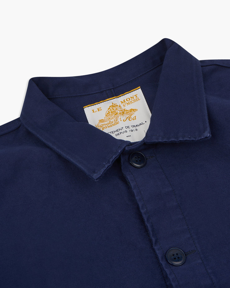 Le Mont St Michel Moleskin Authentic Work Jacket - Blue | Le Mont St Michel Jackets & Coats | JEANSTORE