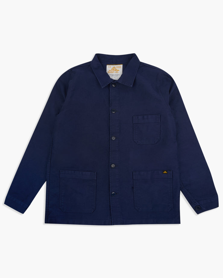 Le Mont St Michel Moleskin Authentic Work Jacket - Blue | Le Mont St Michel Jackets & Coats | JEANSTORE