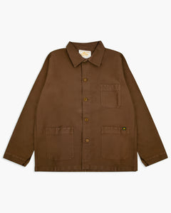 Le Mont St Michel Moleskin Authentic Work Jacket - Brown