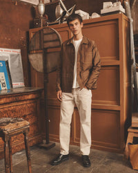 Le Mont St Michel Moleskin Authentic Work Jacket - Brown | Le Mont St Michel Jackets & Coats | JEANSTORE