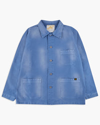 Le Mont St Michel Moleskin Vintage Washed Work Jacket - Blue | Le Mont St Michel Jackets & Coats | JEANSTORE