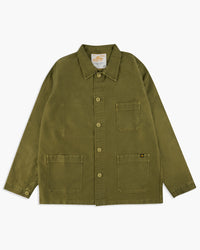 Le Mont St Michel Moleskin Vintage Washed Work Jacket - Khaki | Le Mont St Michel Jackets & Coats | JEANSTORE