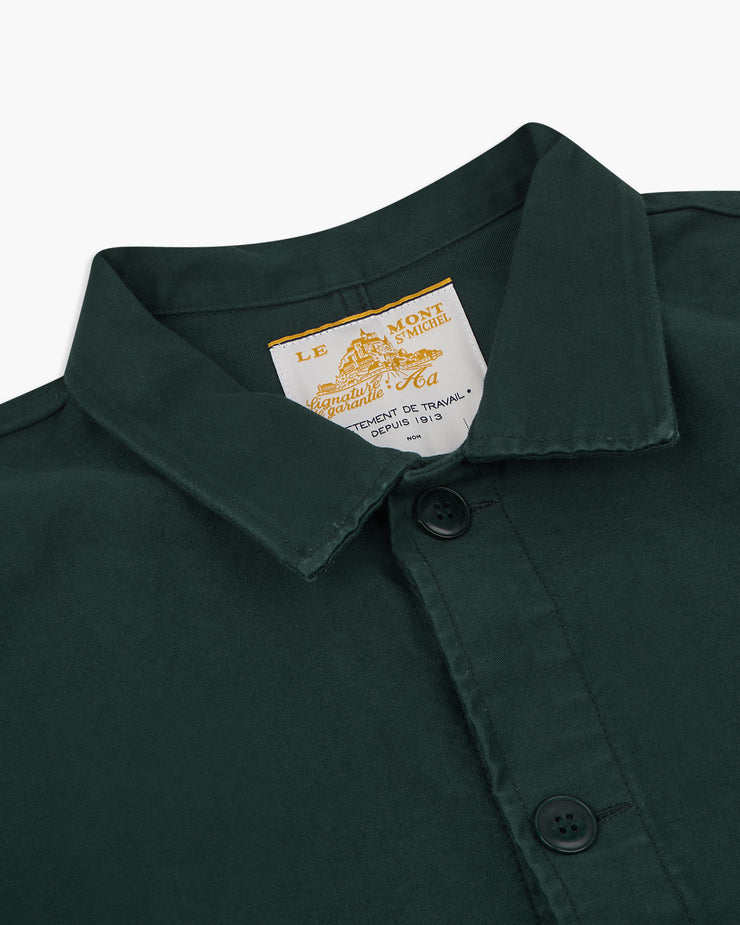 Le Mont St Michel Moleskin Authentic Work Jacket - Forest Green | Le Mont St Michel Jackets & Coats | JEANSTORE