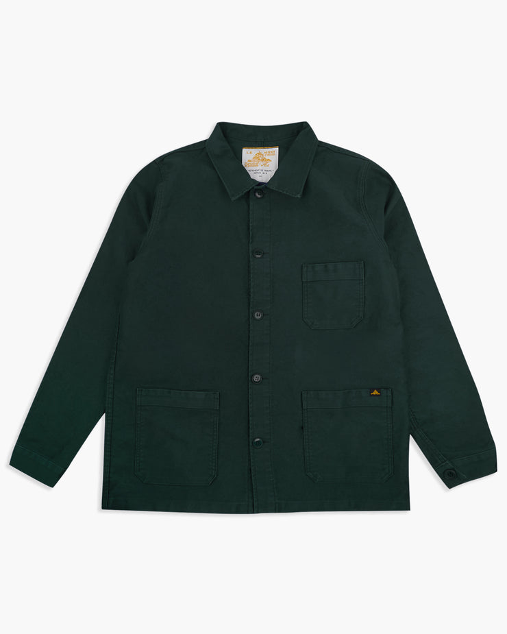 Le Mont St Michel Moleskin Authentic Work Jacket - Forest Green | Le Mont St Michel Jackets & Coats | JEANSTORE