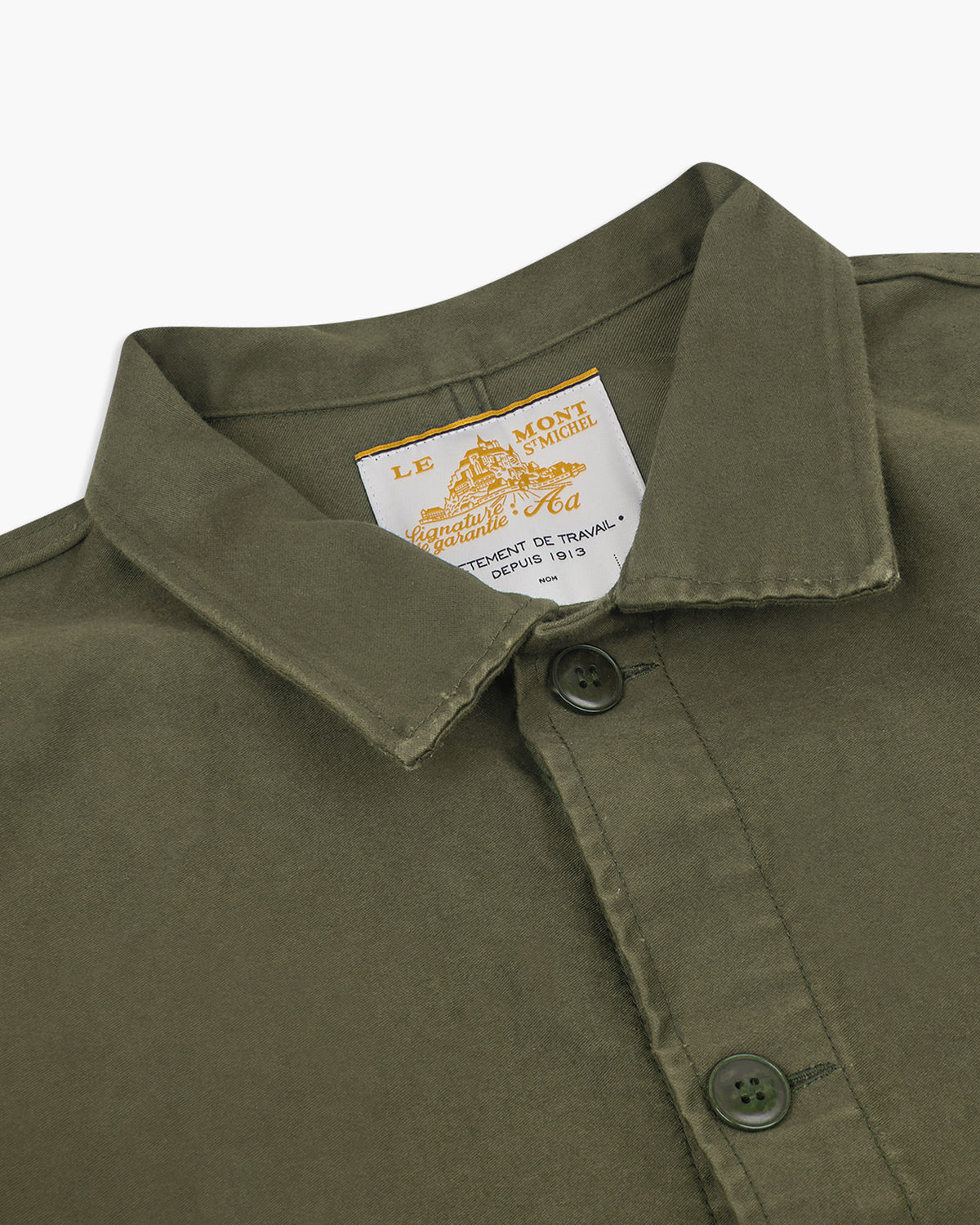 Le Mont St Michel Moleskin Authentic Work Jacket - Khaki | Le Mont St Michel Jackets & Coats | JEANSTORE