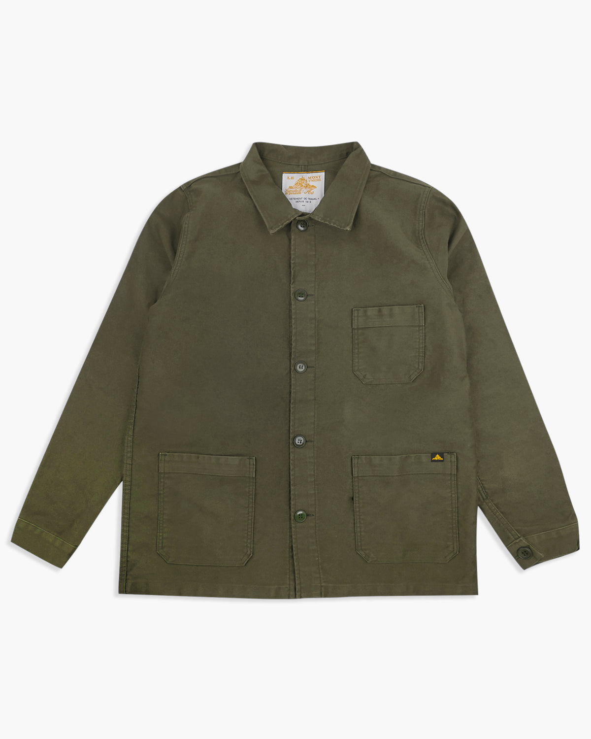 Le Mont St Michel Moleskin Authentic Work Jacket - Khaki | Le Mont St Michel Jackets & Coats | JEANSTORE