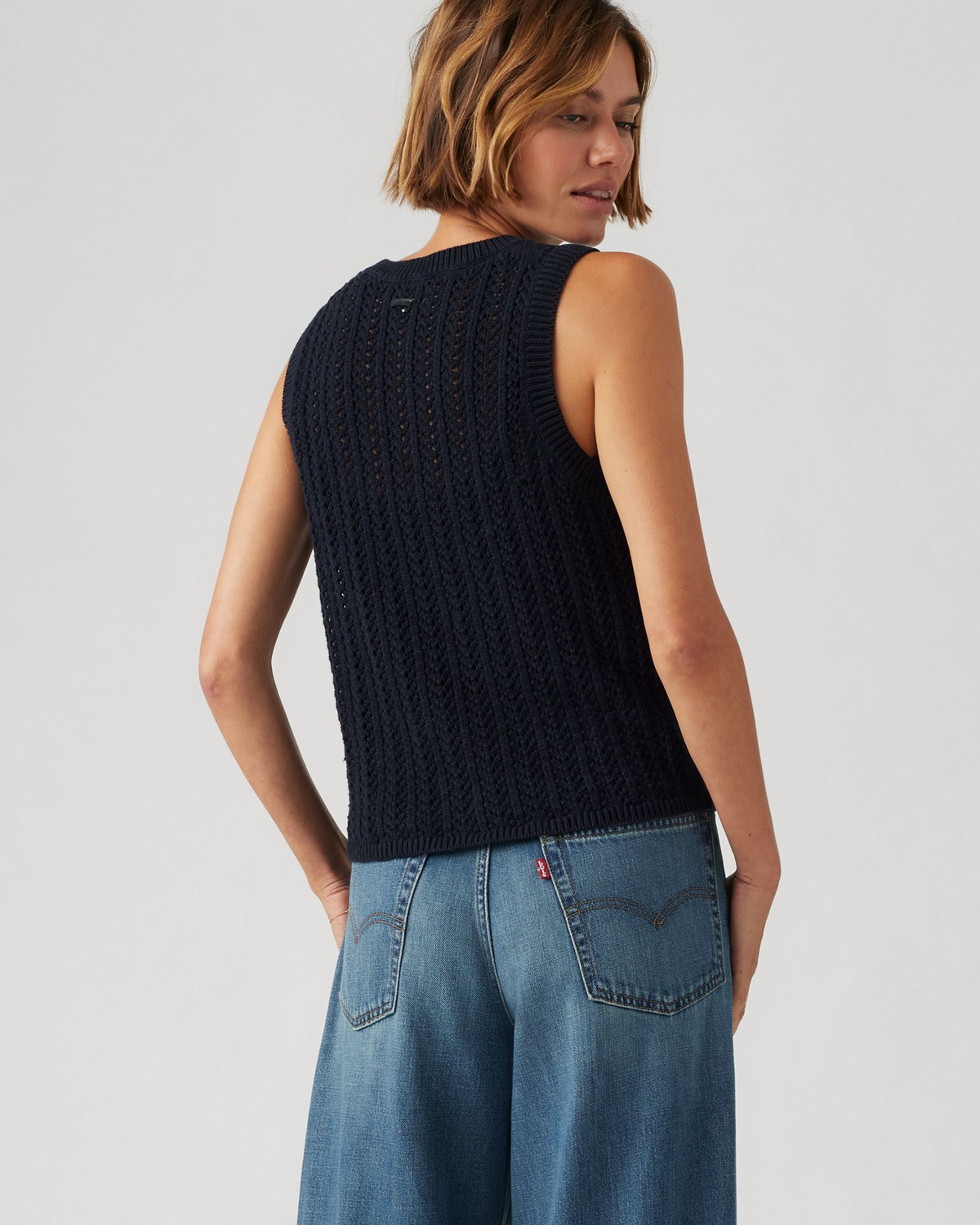 Levi's® Womens Sunrise Crochet Tank - Anthracite Night | Levi's® T Shirts | JEANSTORE