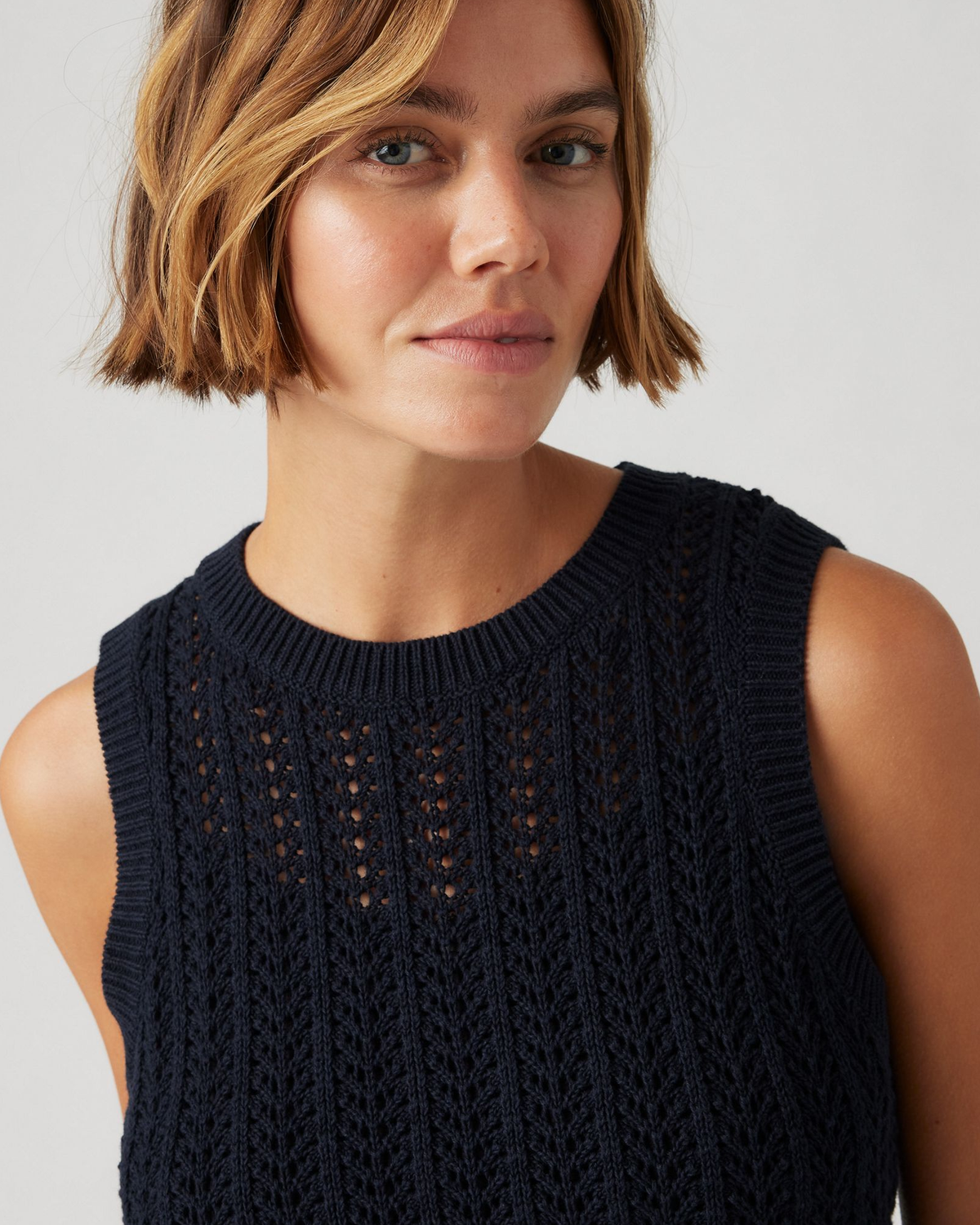 Levi's® Womens Sunrise Crochet Tank - Anthracite Night | Levi's® T Shirts | JEANSTORE
