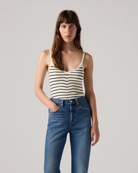 Levi's® Womens Freja Sculpt Tank - Louise Stripe Egret | Levi's® T Shirts | JEANSTORE