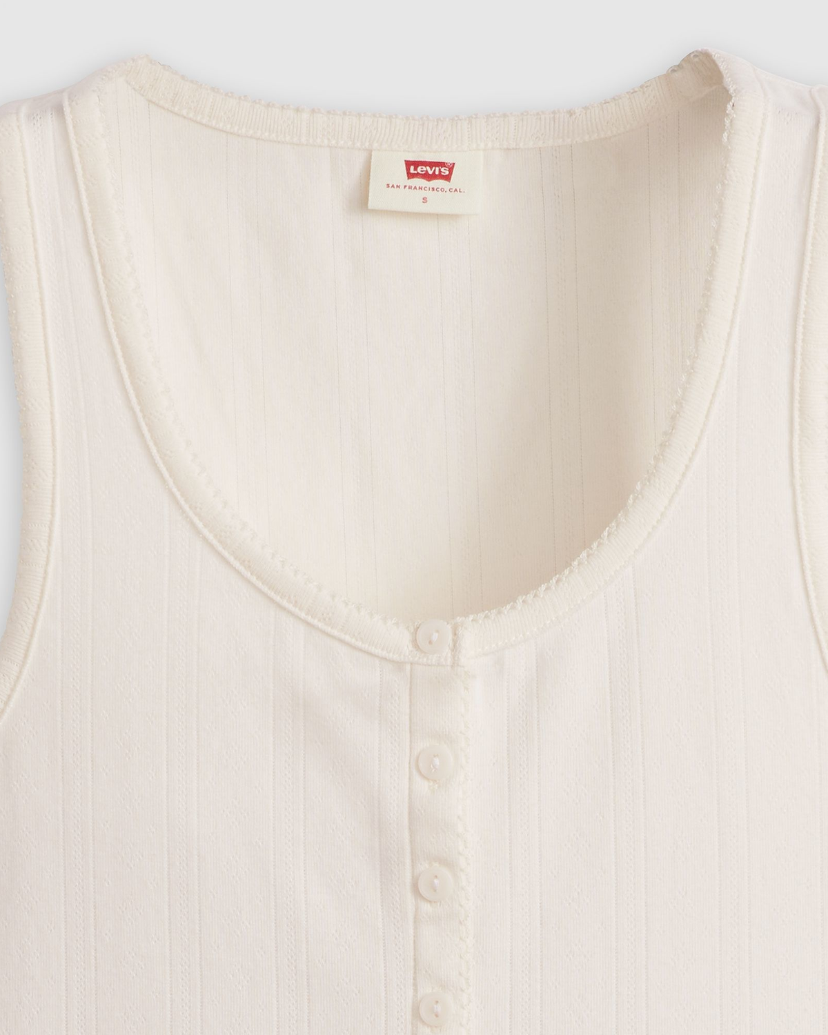 Levi's® Womens Dry Goods Pointelle Tank Top - Gardenia | Levi's® T Shirts | JEANSTORE