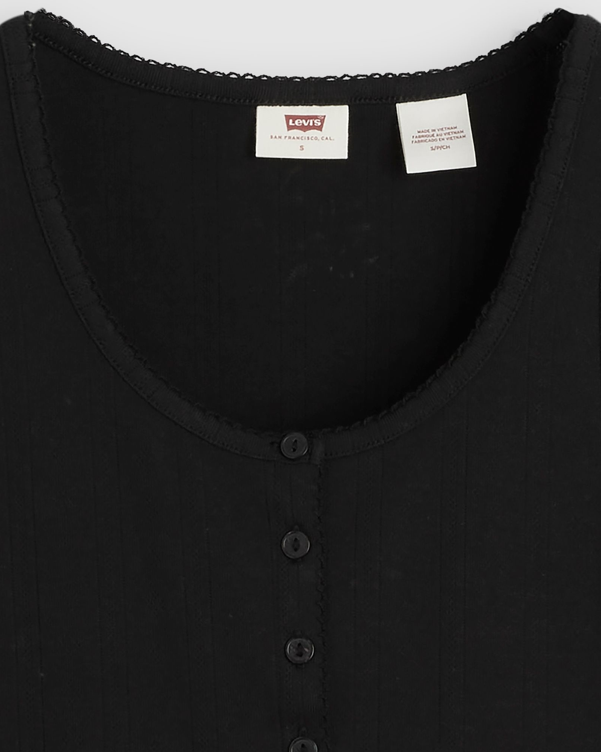 Levi's® Womens Dry Goods Pointelle Tank Top - Anthracite Night | Levi's® T Shirts | JEANSTORE