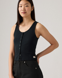 Levi's® Womens Dry Goods Pointelle Tank Top - Anthracite Night | Levi's® T Shirts | JEANSTORE