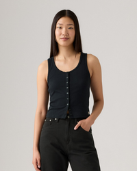Levi's® Womens Dry Goods Pointelle Tank Top - Anthracite Night | Levi's® T Shirts | JEANSTORE