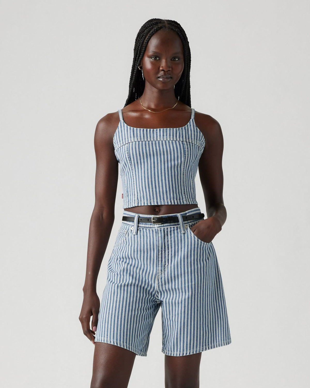Levi's® Womens Jadine Cami Tank Top - Mischa Stripe Denim | Levi's® T Shirts | JEANSTORE