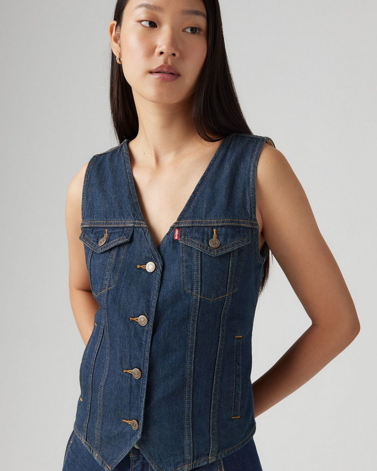 Levi's® Womens Loose Vest - Square Circle | Levi's® Jackets & Coats | JEANSTORE