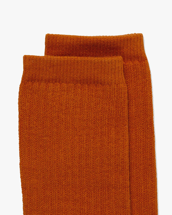 Hemen Biarritz HMN04 Organic Cotton Rib Sport Socks - Copper | Hemen Biarritz Socks | JEANSTORE
