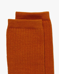 Hemen Biarritz HMN04 Organic Cotton Rib Sport Socks - Copper | Hemen Biarritz Socks | JEANSTORE