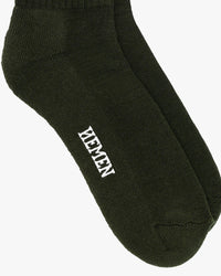 Hemen Biarritz HMN04 Organic Cotton Rib Sport Socks - Dark Forest Green | Hemen Biarritz Socks | JEANSTORE