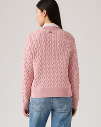 Levi's® Womens Boyfriend Cable Crew Pullover - Peachskin GD