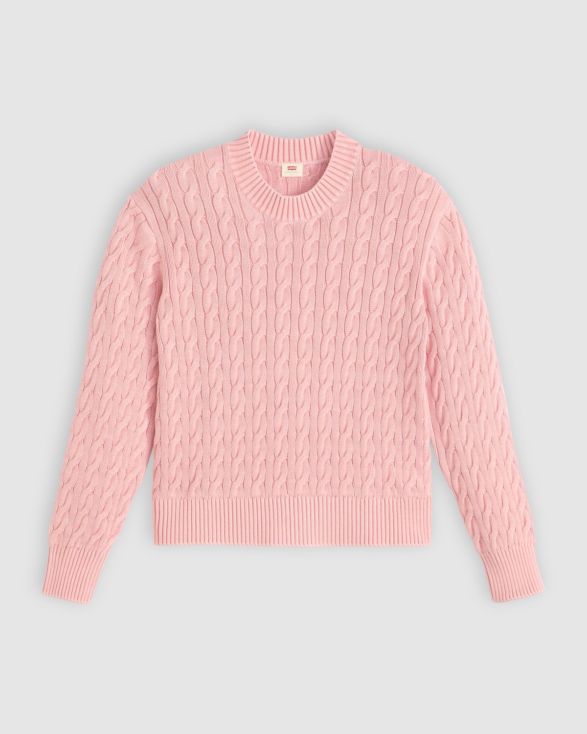 Levi's® Womens Boyfriend Cable Crew Pullover - Peachskin GD