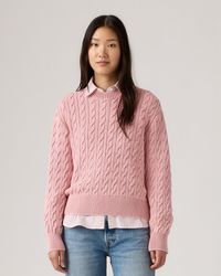 Levi's® Womens Boyfriend Cable Crew Pullover - Peachskin GD