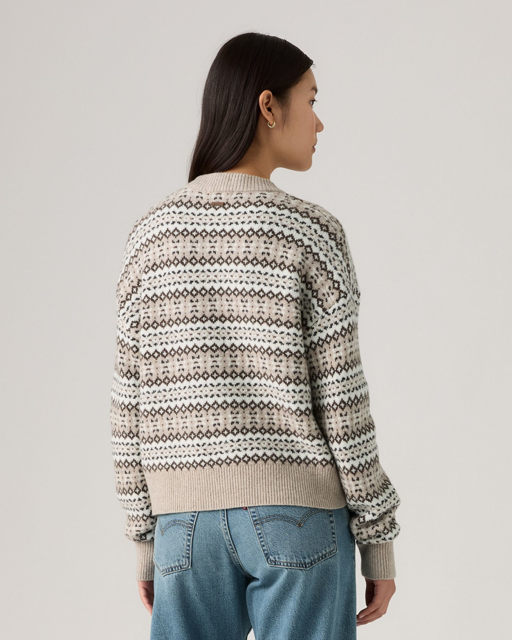 Levi's® Womens Ines Fairisle Sweater - Taupe Heather